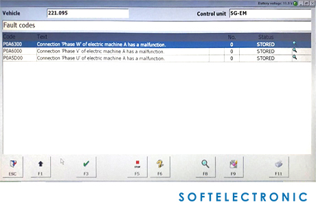 Computer diagnostics of a hybrid